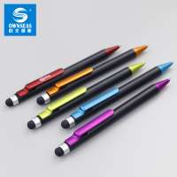 Wholesale plastic 2 in 1 stylus ballpoint pen with phone touch