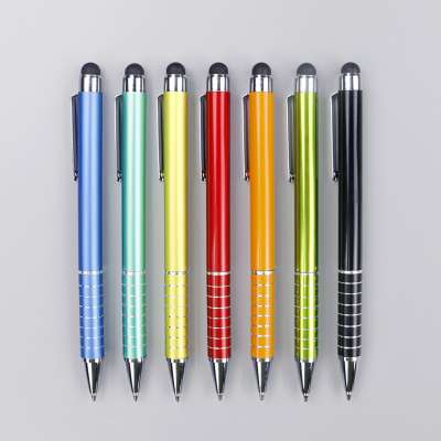 click 2in1 Multi function stylus ballpoint pen custom logo