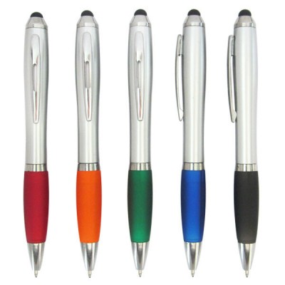 Dual action capacitive stylus and ballpoint pen combo